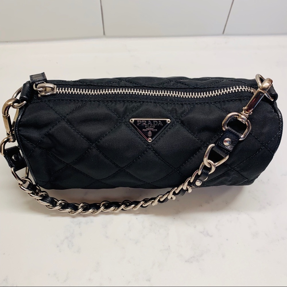Prada Mini Nylon Quilted Roll Bag NWOT
